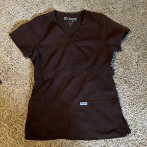 Greys anatomy brown scrub set